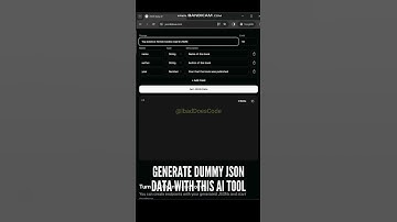 😍😍 Use this AMAZING AI Tool to generate dummy JSON data #shorts #javascript #programming #coding