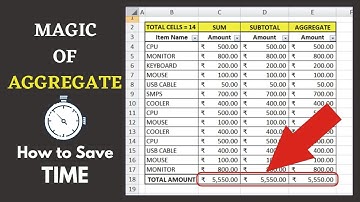 What is the difference between Aggregate Subtotal and Sum function | Advantages of using AGGREGATE |