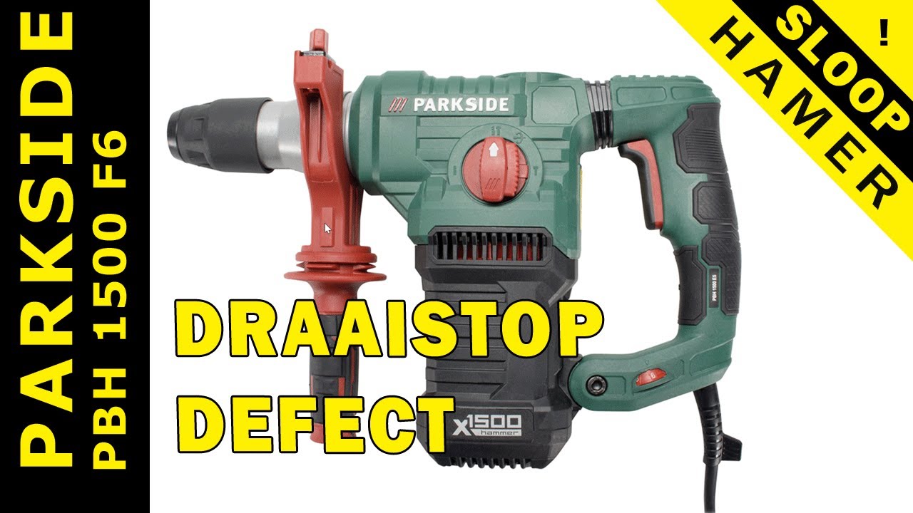 Repair Parkside PBH F6 turning. 1500 YouTube - defect hammerdril with Unwanted turnstop