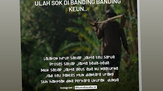 pepeling sunda OJO DI  BANDING2 KE (ulah sok ngabanding2keun)
