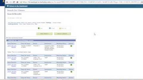 The Schedule of Classes for Advisors