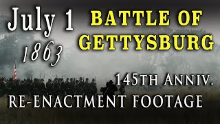 Civil War "Gettysburg 1863 - Seminary Ridge" 145th Anniversary Re-enactment Footage
