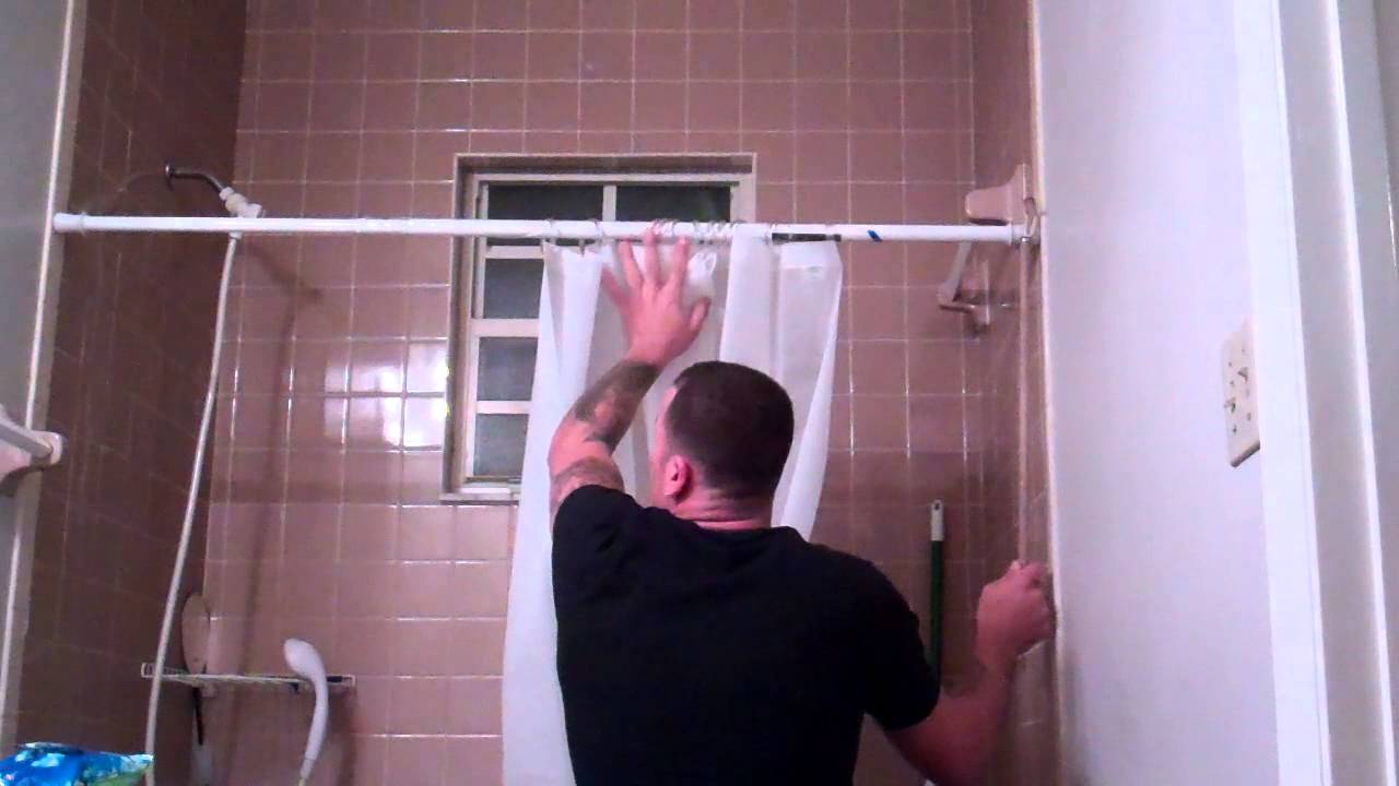 Paraplegic hanging up a shower curtain YouTube