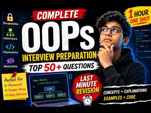 🔥OOPs Complete Placement Preparation Questions | Class, Object, Inheritance, Polymorphism