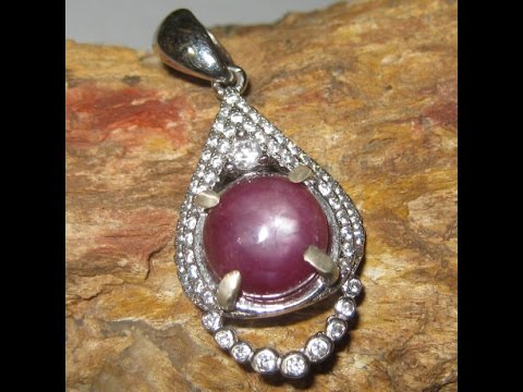 Liontin Batu Mulia Star Ruby 6.00 Carat Silver 925 Model Timur Tengah
