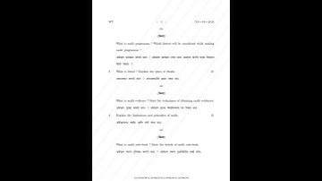 Auditing-I Summer 2024 NEW  #video  #bcom #exam #questionpaper #srtmun #shorts #trainding