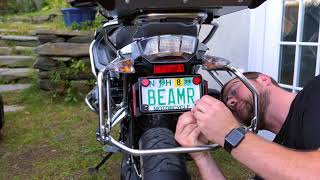 Chris Products Ch4r Red Motorcycle Mini License Plate Reflector For R1200 Gs Adventure Youtube