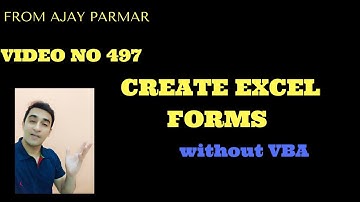 Learn Excel -Video 497- Customize Ribbon - Create form without VBA