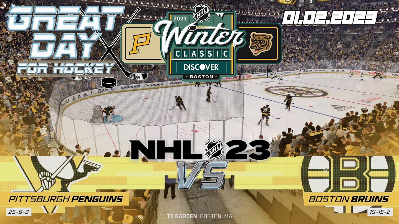 NHL 23 Season Mode - Game 37 Winter Classic - Penguins vs Bruins Great Day for Hockey (1/2/2023)