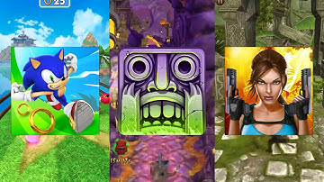 Sonic Dash Vs Temple Run 2 Spooky Summit Vs Lara Croft Relic Run