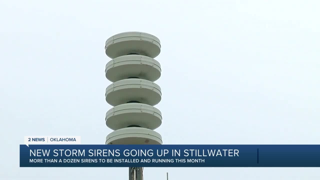 New Storm Sirens Going Up in Stillwater - YouTube