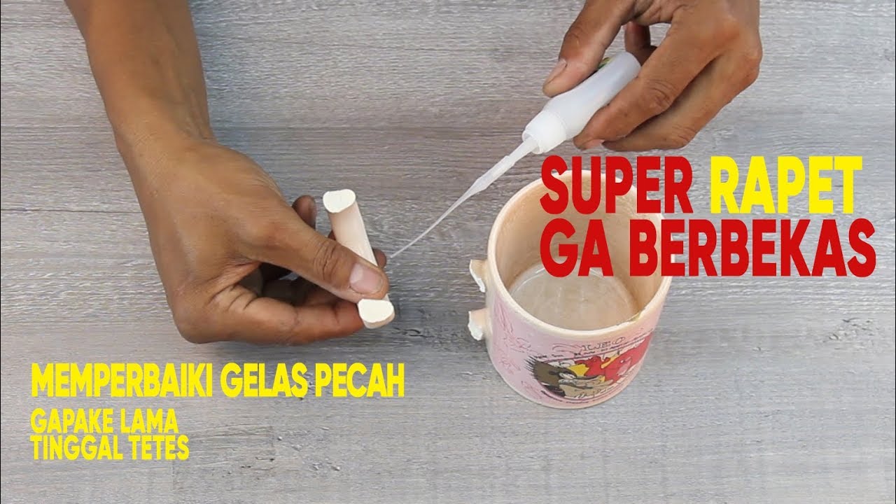  CARA  MEMPERBAIKI GELAS  PECAH  GA BERBEKAS SAMA SEKALI 