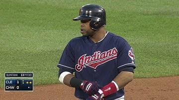 CLE@CWS: Santana doubles in Bourn to open the scoring