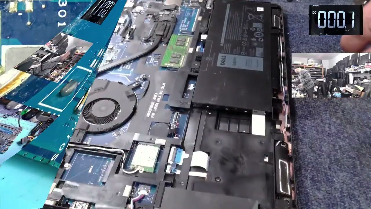 إصح حاسوب محمول لا يشتغل لايشحن dell inspiron i7 8th gen no power not charging