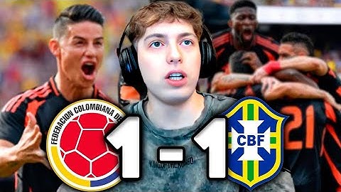 DAVO XENEIZE REACCIONA AL PARTIDO DE  COLOMBIA VS BRASIL