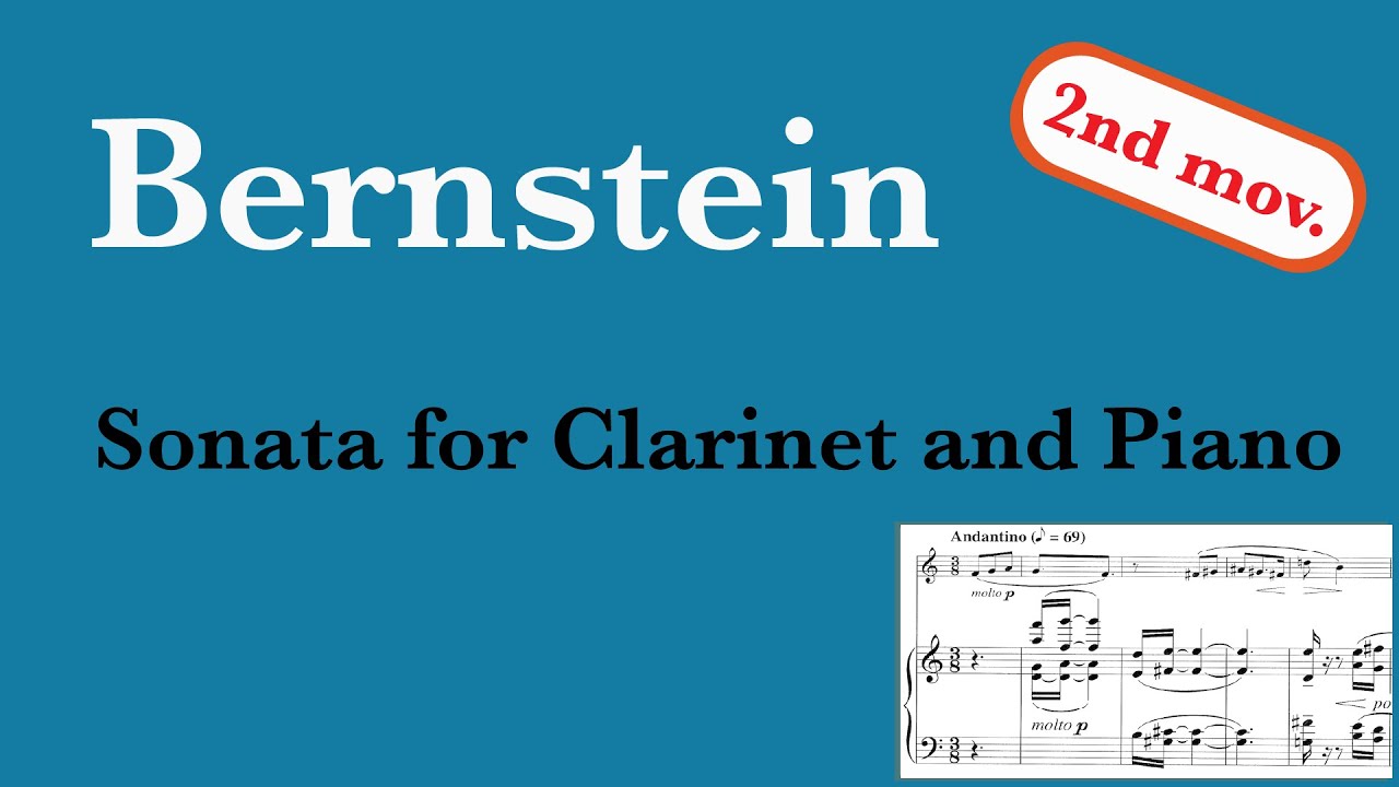 L. Bernstein - Sonata for Clarinet and Piano -2nd mov. (Piano Karaoke)