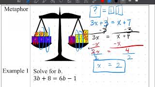 Algebra 1 Notes 2-4 Equations with Variables on Both Sides