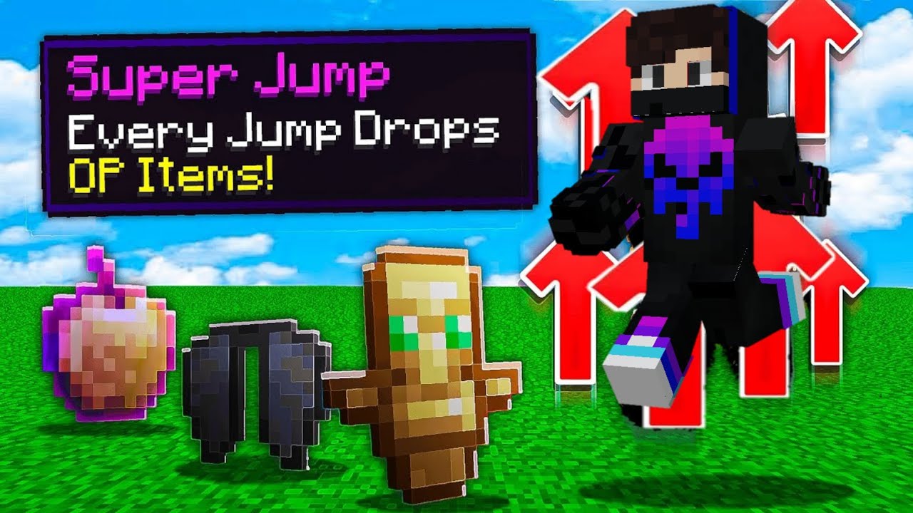 MINECRAFT BUT JUMPING GIVES OP ITEMS | MINECRAFT - YouTube