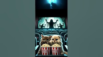 Cute Cats Watch a Horror Movie & Get Scared! 🍿👻😱 #bizarre #strange #mischievous #creepynuts#screamy