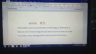 ICT information communication and technology 