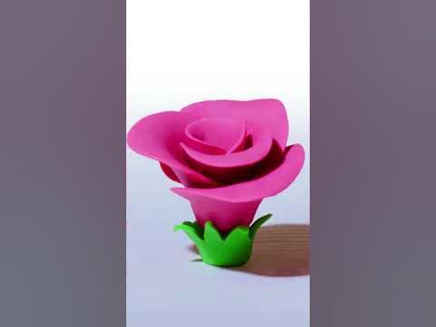 РОЗОВО - Цветовете с пластилин - YouTube
