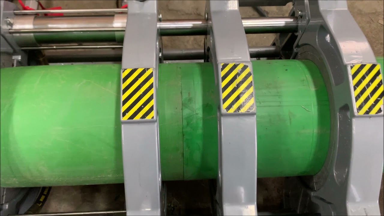 Zgrzewanie doczołowe rury PE 200mm przy użyciu HD-YY250 zgrzewarka doczołowa od DRILLEX