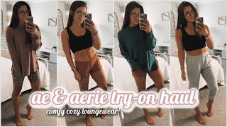 AERIE & AMERICAN EAGLE FALL TRY ON HAUL || Comfy Fall Loungewear Haul