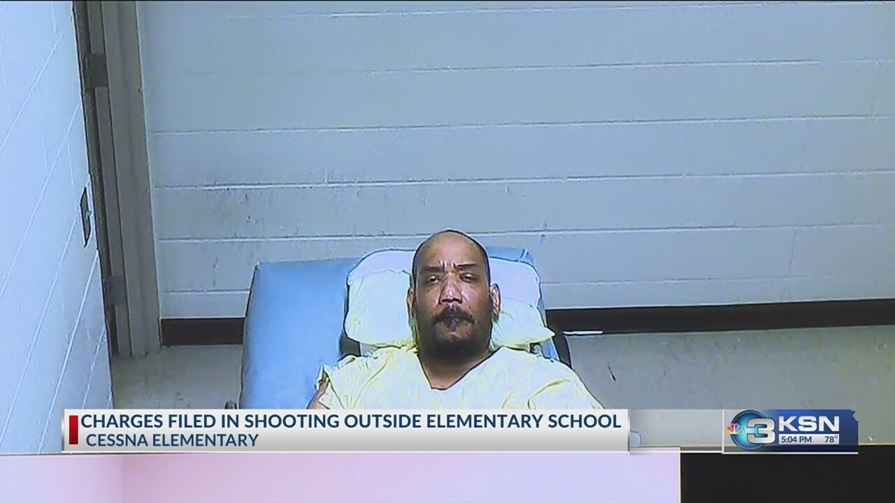 Man charged after shooting outside Wichita school - YouTube