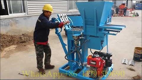 Automatic Diesel Engine Start HBY2-15 Interlocking Clay Soil Brick Machine Sierra Leone