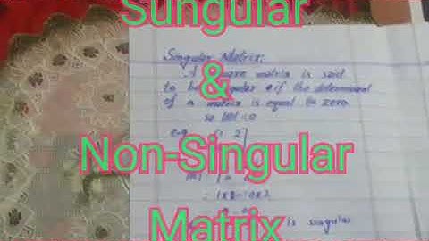 Determinant of a matrix || Singular & Non-Singular matrix || Adjoint of a matrix || with examples ||