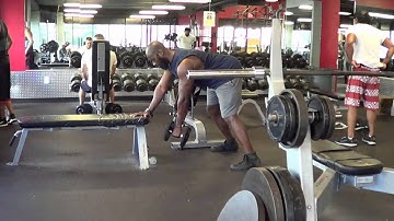 3-point stance dumbbell row