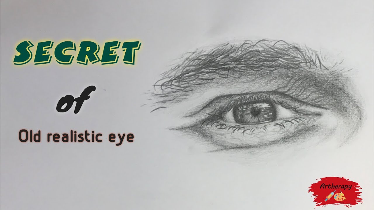 How to draw realistic eye | Old man eye