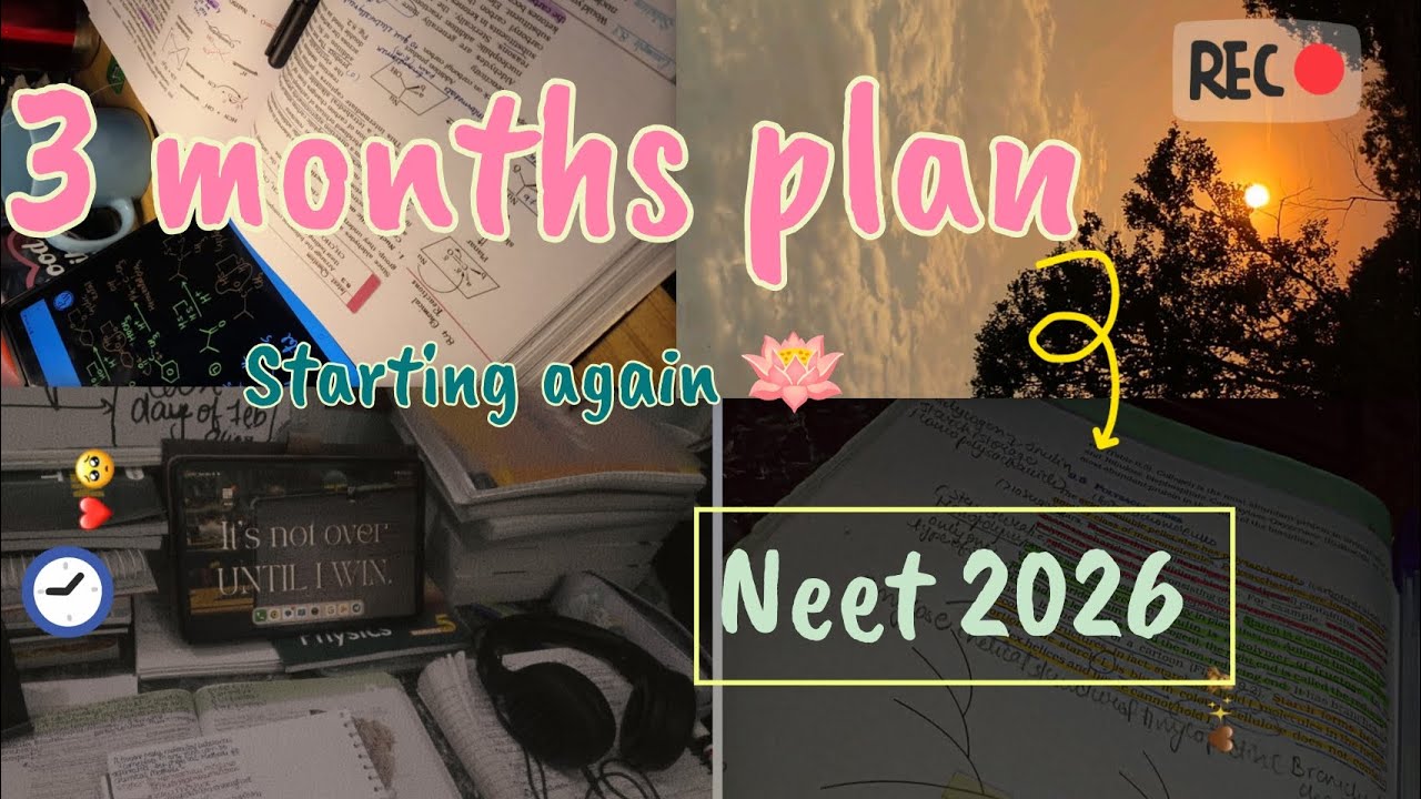 Starting again | 3 months plan || Neet 2026 || study vlog 