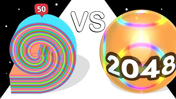 Roll Layer VS Rolling Ball 2048: Level Up Balls, ASMR Gameplay (Max level)