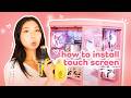 installing the touch screen upgrade on the pink Y70 gaming PC case! full tutorial