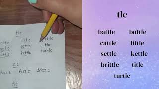 Reading 101 words with tle