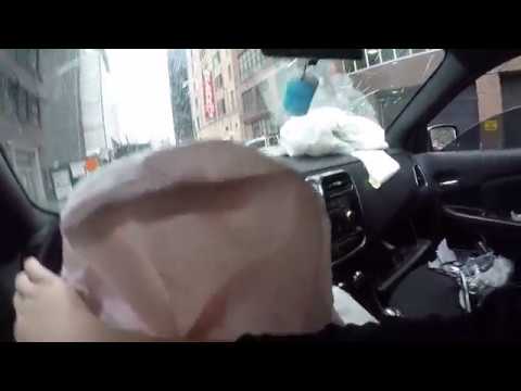 Driving a car with airbags blown?!?! - YouTube