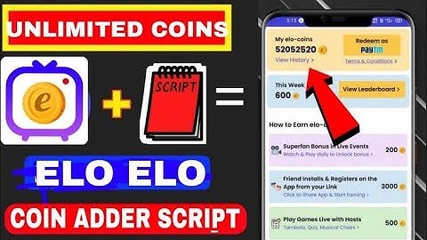 eloelo app || unlimited refer script || coin bypass script || in Tamil || earn With Idraq ||