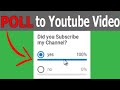 How to add a Poll to your You Tube videos 2020