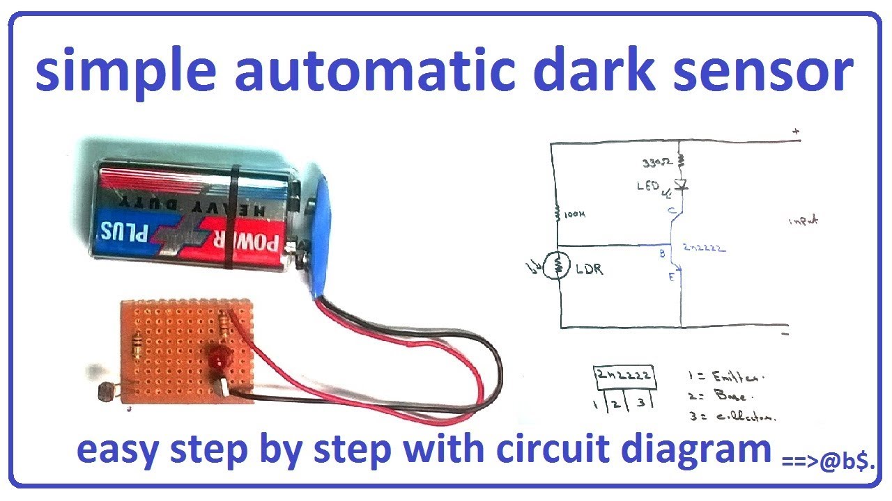 How to make simple dark sensor easy at home - automatic street light on