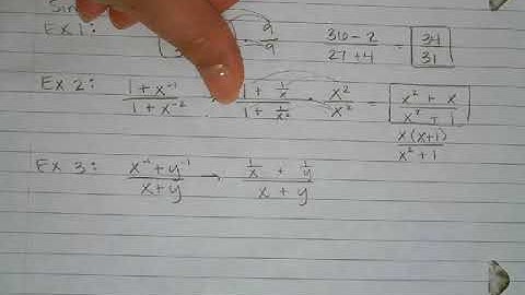 SA Section K Eliminating Complex Fractions