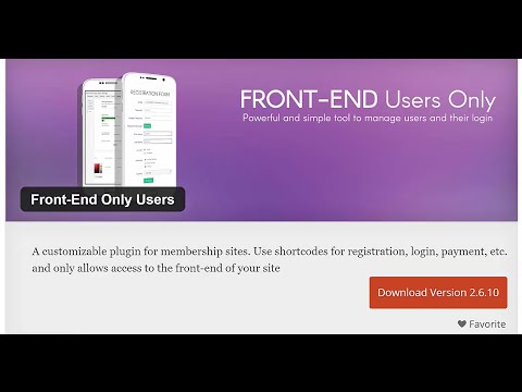 Front-End Only Users - Video 1 - Installation and Setup - WordPress Plugin