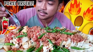 MUKBANG TAHU TEK TEK PORSI BRUTAL EXTRA FULL CABE RAWIT🔥| MUKBANG MAKANAN PEDAS