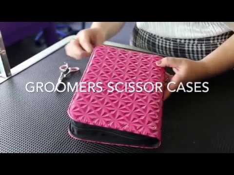 Grooming Scissors Case Groomers Large Scissor Case - See It In Action! - YouTube