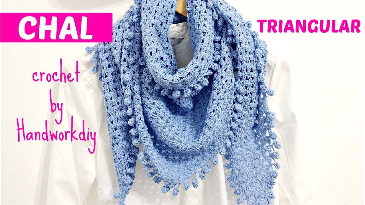 tengo hambre diente Ajustarse Chal triangular a crochet facil - YouTube