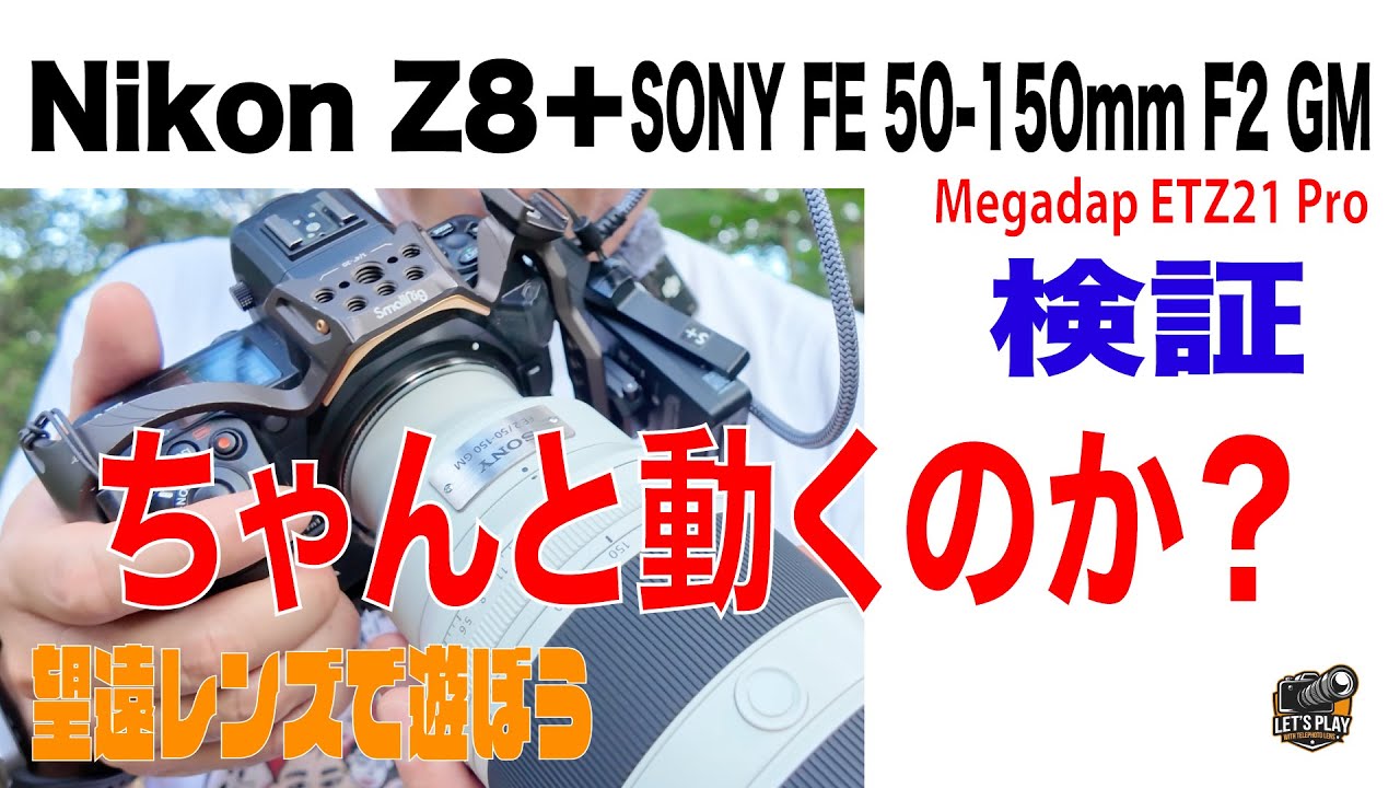 ちゃんと動くのか？AFは? Nikonz8 + SONY FE50-150 Megadap ETZ21 Pro
