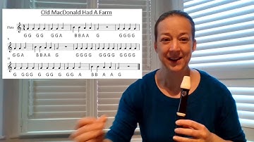 Learn to play Old MacDonald using the notes B, A and G on the Recorder with Miss Freeman