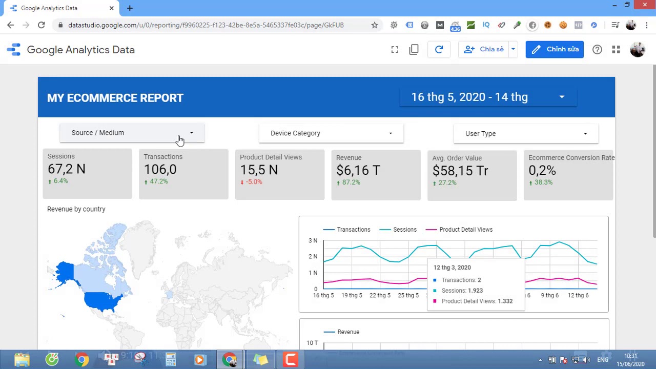 Google Data Studio Report - Demo SON ADS - YouTube
