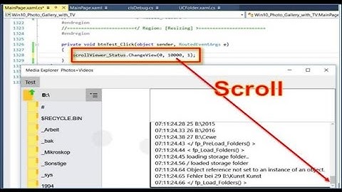 UWP: Text in Textblock Textbox zur letzten Zeile scrollen