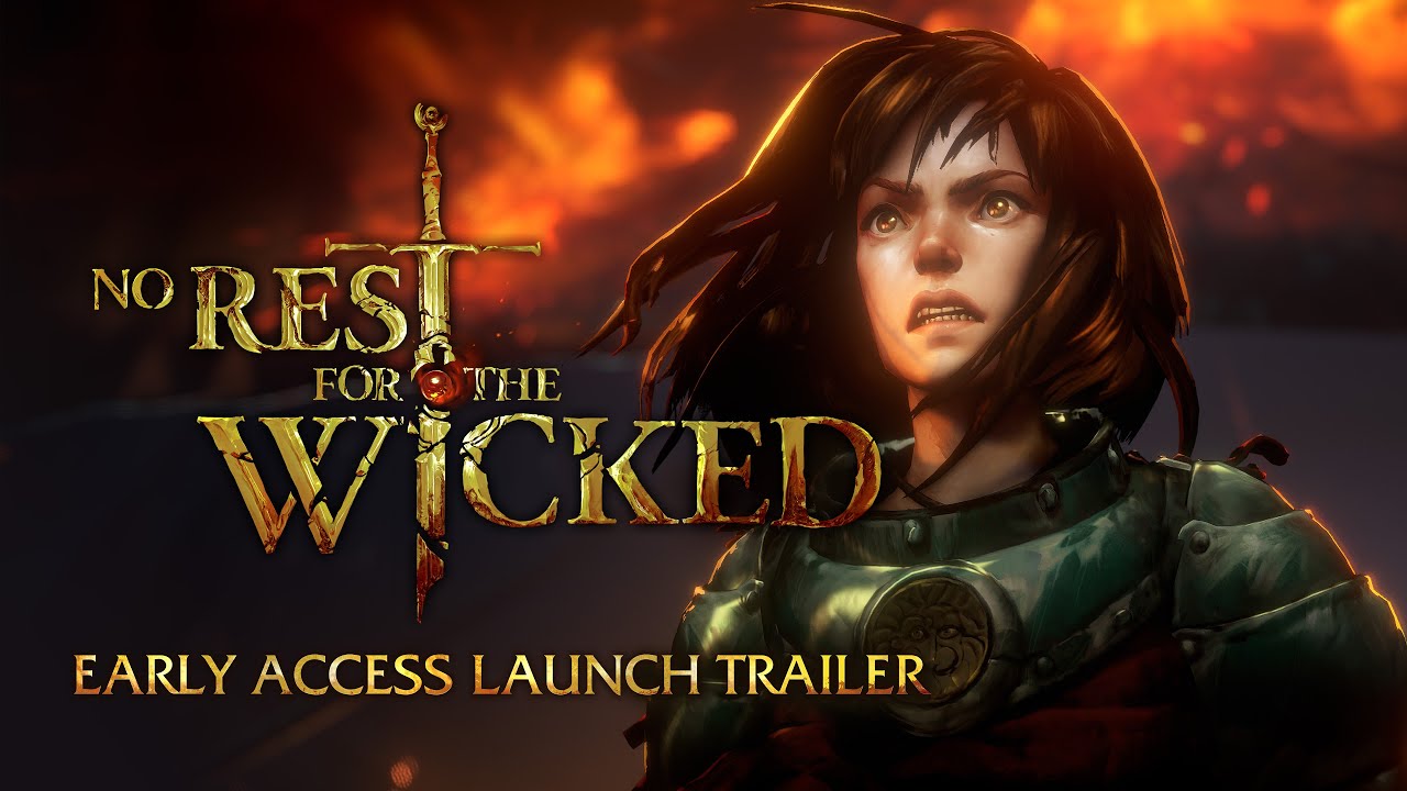 Dramatic scene from No Rest for the Wicked showcasing the game's dark atmosphere.